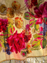 Load image into Gallery viewer, Early 1900s Floral Piano Shawl Antique Shrug