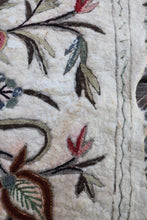 Load image into Gallery viewer, Antique Embroidered Kashmir Cotton Rug With Birds | Folk Art | Ornate