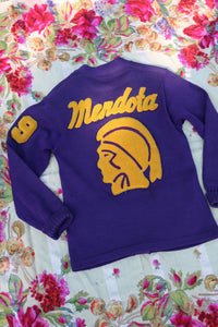 vintage letterman sweater Trojans Mendota 1950s