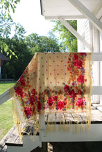 Load image into Gallery viewer, Early 1900s Floral Piano Shawl Antique Shrug