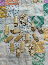 Load image into Gallery viewer, Antique carved feet and hands lot