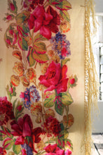 Load image into Gallery viewer, Early 1900s Floral Piano Shawl Antique Shrug