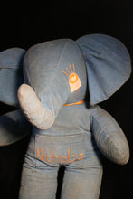 Load image into Gallery viewer, The cutest vintage handmade stuffed elephant