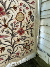 Load image into Gallery viewer, Antique Embroidered Kashmir Cotton Rug With Birds | Folk Art | Ornate