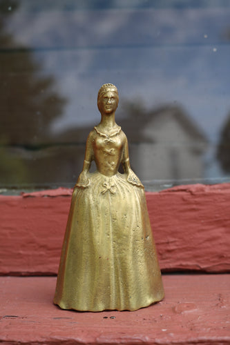 Antique brass lady bell