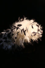 Load image into Gallery viewer, Black &amp; white high fashion feather hat