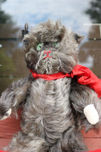 Load image into Gallery viewer, vintage handmade mohair cat stuffed animal