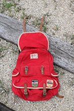 Load image into Gallery viewer, RARE Camp &amp; Trail New York Swiss style camping backpack with patches