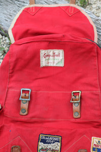 RARE Camp & Trail New York Swiss style camping backpack with patches