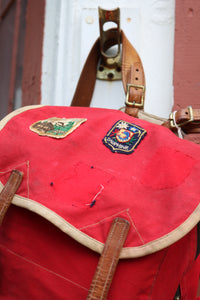 RARE Camp & Trail New York Swiss style camping backpack with patches