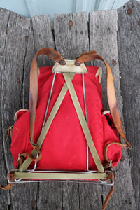 RARE Camp & Trail New York Swiss style camping backpack with patches