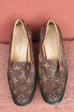 Load image into Gallery viewer, Distressed Louis Vuitton heels (for decor) pre 80s style