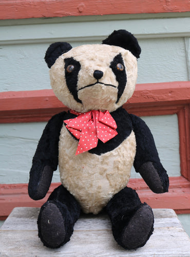 Large vintage panda teddy bear