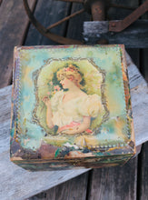 Load image into Gallery viewer, Antique celluloid floral keepsake box