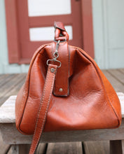 Load image into Gallery viewer, 1960s leather doctor bag medical brown bag