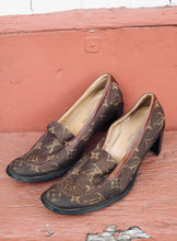 Load image into Gallery viewer, Distressed Louis Vuitton heels (for decor) pre 80s style