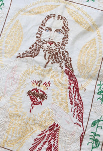 Jesus embroidered wall art religious